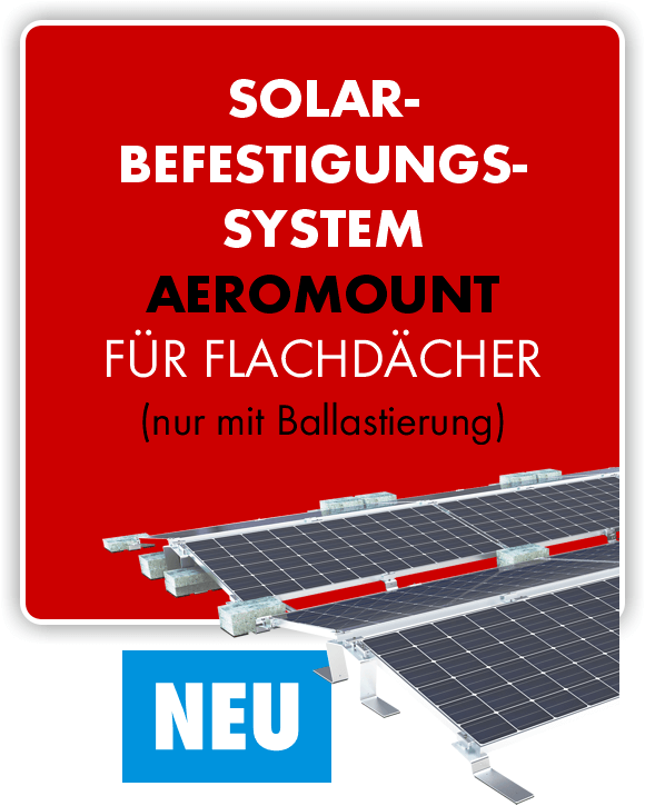 Solarbefestigungssystem AeroMount Flachdach