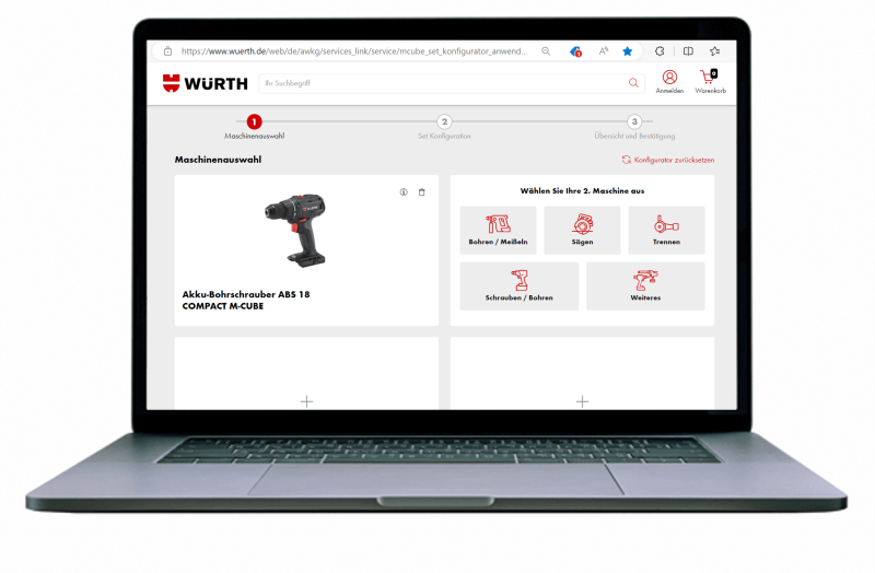 Maschinenset Konfigurator Würth