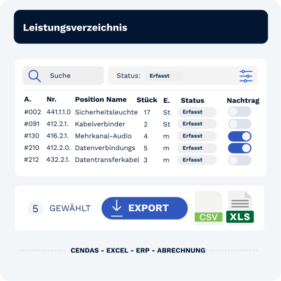Teaser Excel- und CSV-Export