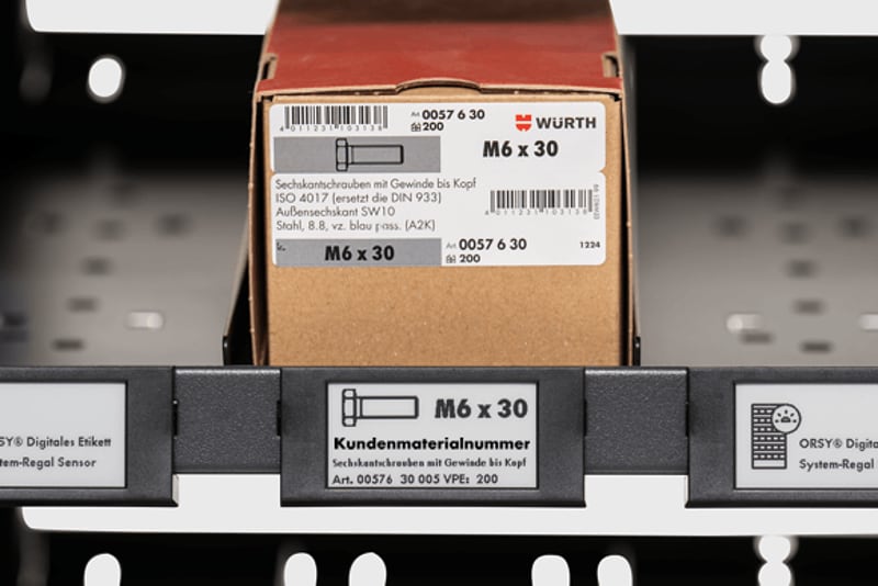 Kundenmaterialnummer auf Fach