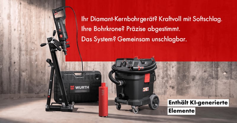 Kernbohrtechnik neues System | Bild enthält KI generierte Inhalte