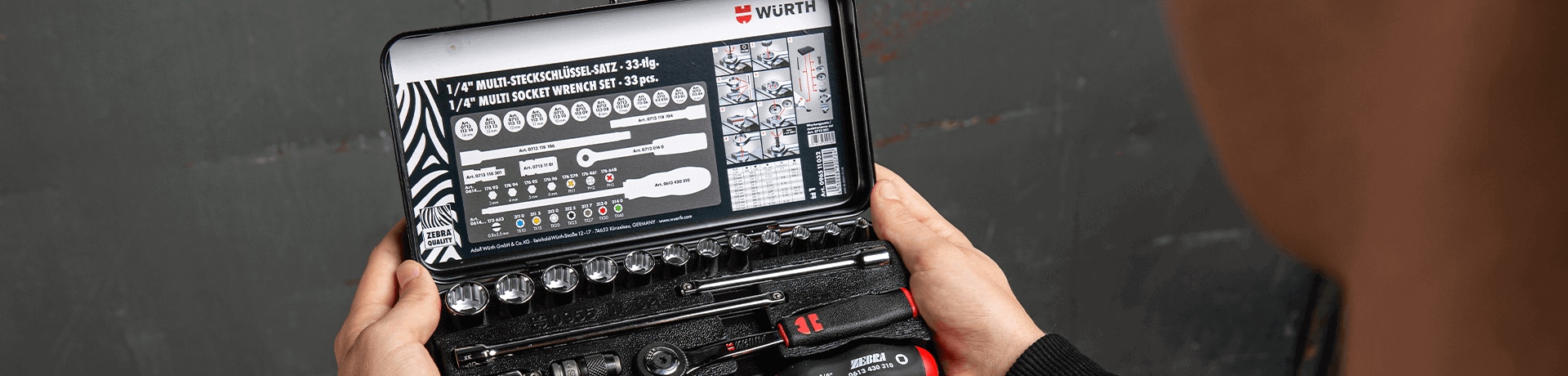 WÜRTH ZEBRA RATSCHEN RING MAUL SCHLÜSSEL BEIDSEITIG Set 6tlg. VERCHROMT