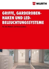 Griffe, Gaderobenhaken und LED-Beleuchtungssysteme Griffe, Gaderobenhaken und LED-Beleuchtungssysteme