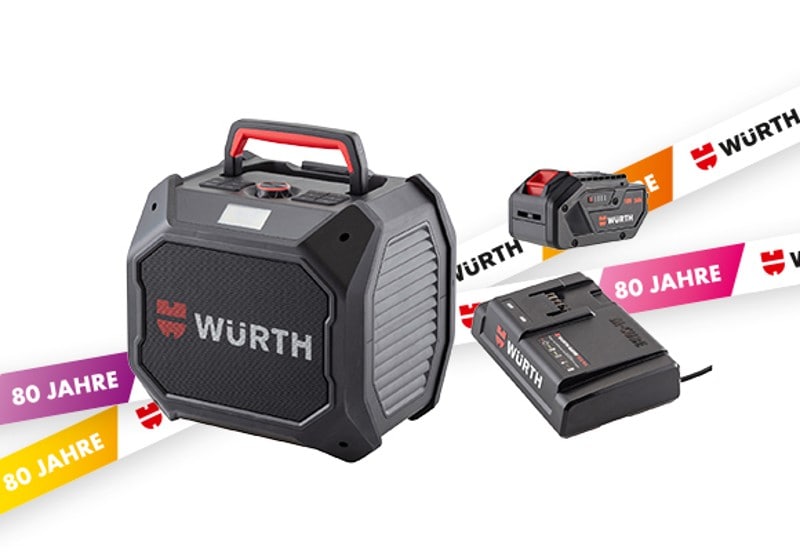 M-CUBE Akku-Baustellenradio inklusive 5 Ah Akku