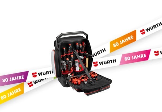 XXL-Werkzeug-Rucksack für den SHK-Gebäudetechniker LIMITED EDITION Erstausstattung an gängigen Produkten