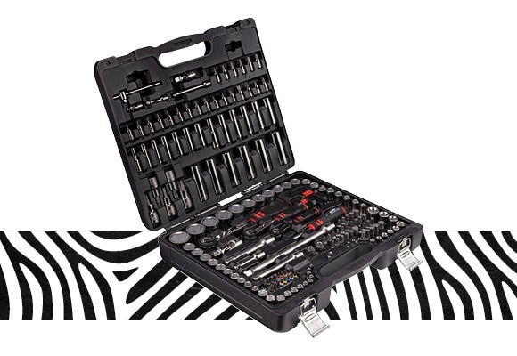 Steckschlüsselsatz 1/4 Zoll, 3/8 Zoll und 1/2 Zoll 169-tlg.