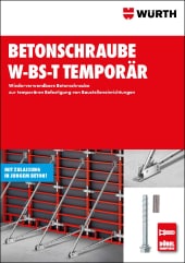 Betonschraube W-BS-T Temporär Betonschraube W-BS-T Temporär