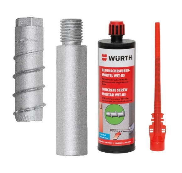 Betonschraube TSM-BC 22 mit Verbundmörtel WIT-BS