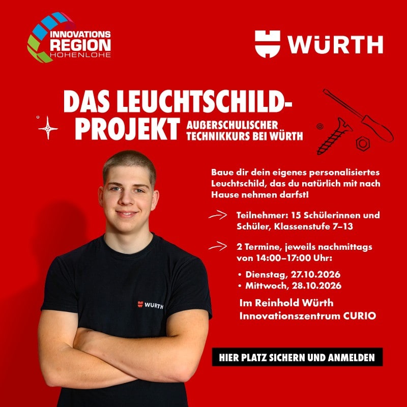 Innovationsregion - Außerschulischen Technikkurs bei Würth