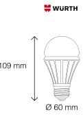 LED-Leuchtmittel Golfballform