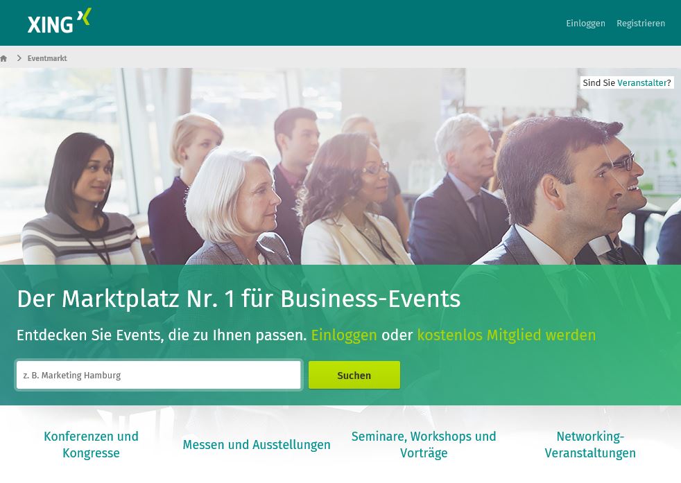 Event-Funktion von XING Event-Funktion von XING