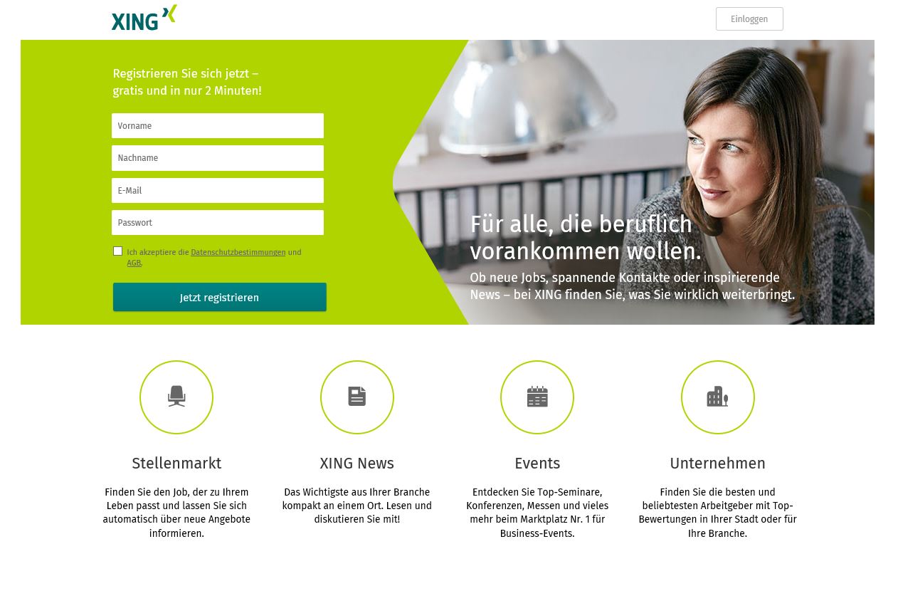 Startseite XING Startseite XING