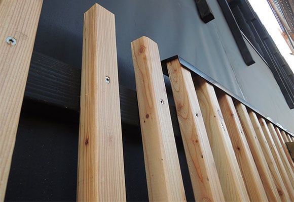 Holzlamellenfassade Holzlamellenfassade