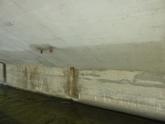 Ludwigsbrücke Feuchteschäden Kämpfergelenke