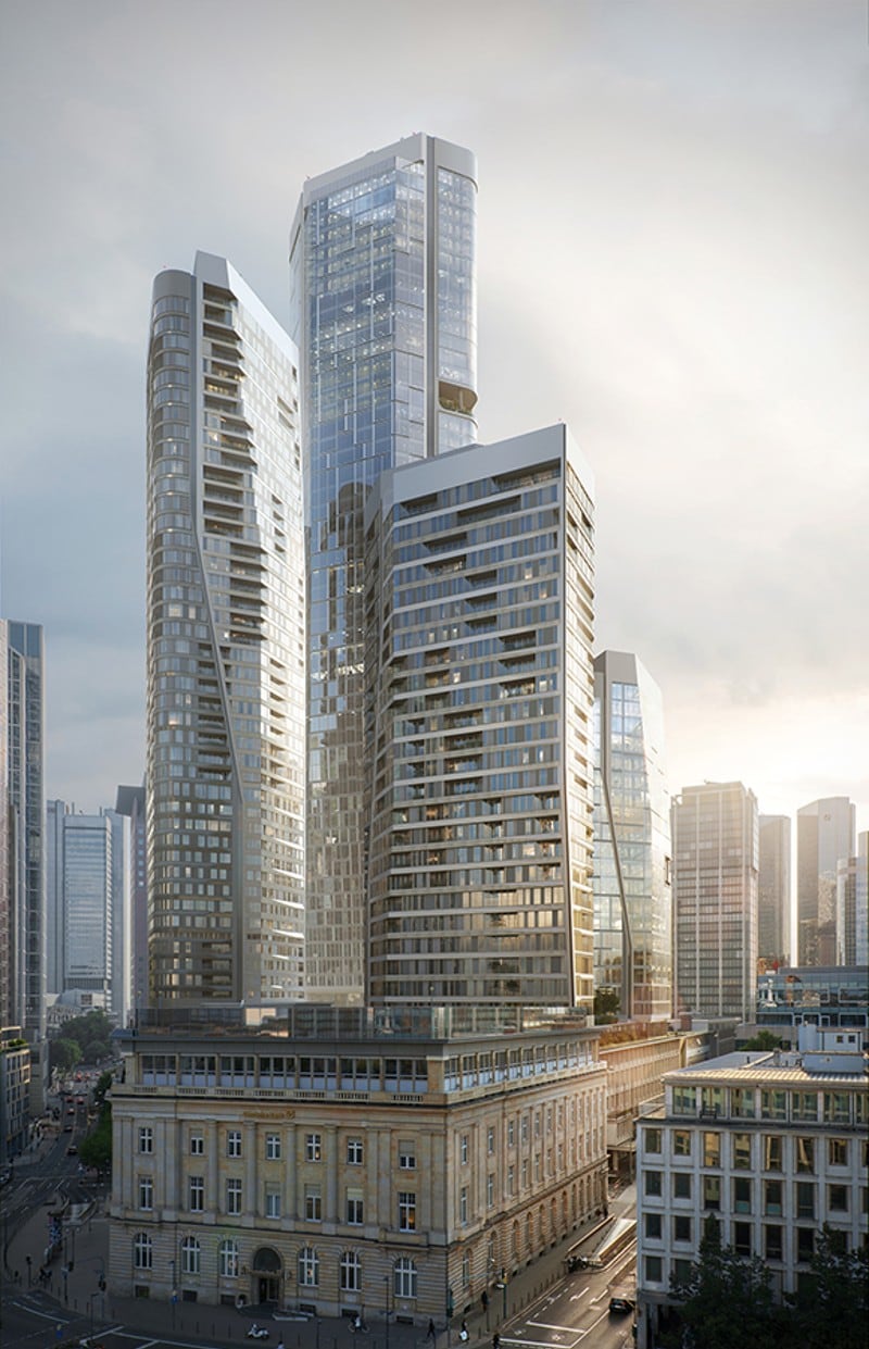 FOUR Hochhäuser Skyline Frankfurt fertiggestellt