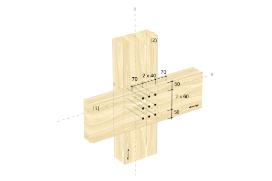 Holzbau - Individuelle Schraubenanordnung Zum Abbilden der gebauten Realität