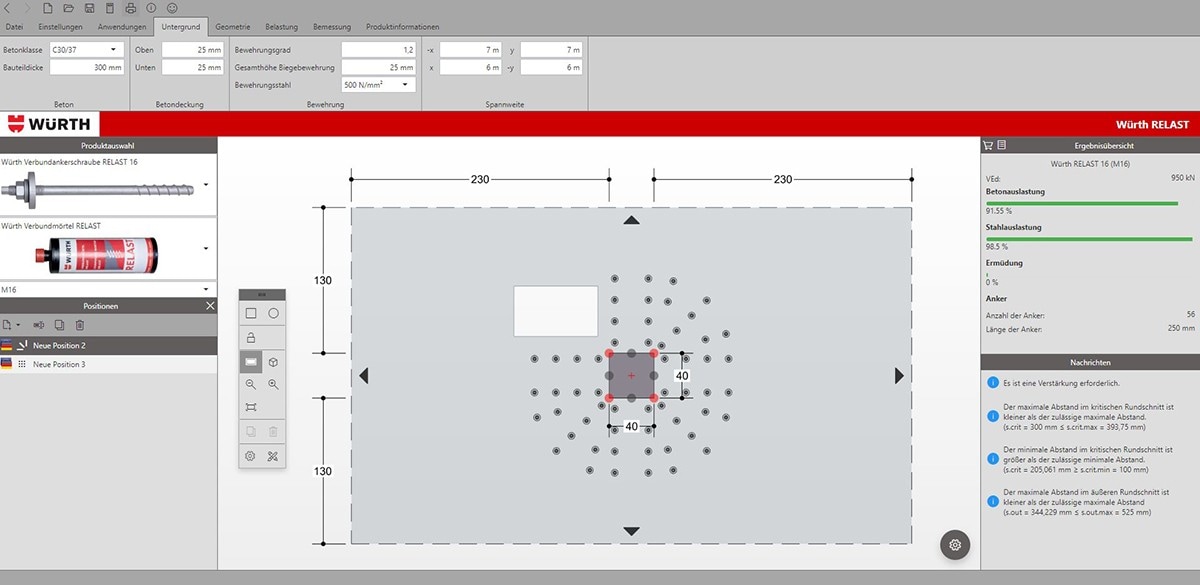 RELAST Technical Software Durchstanzen