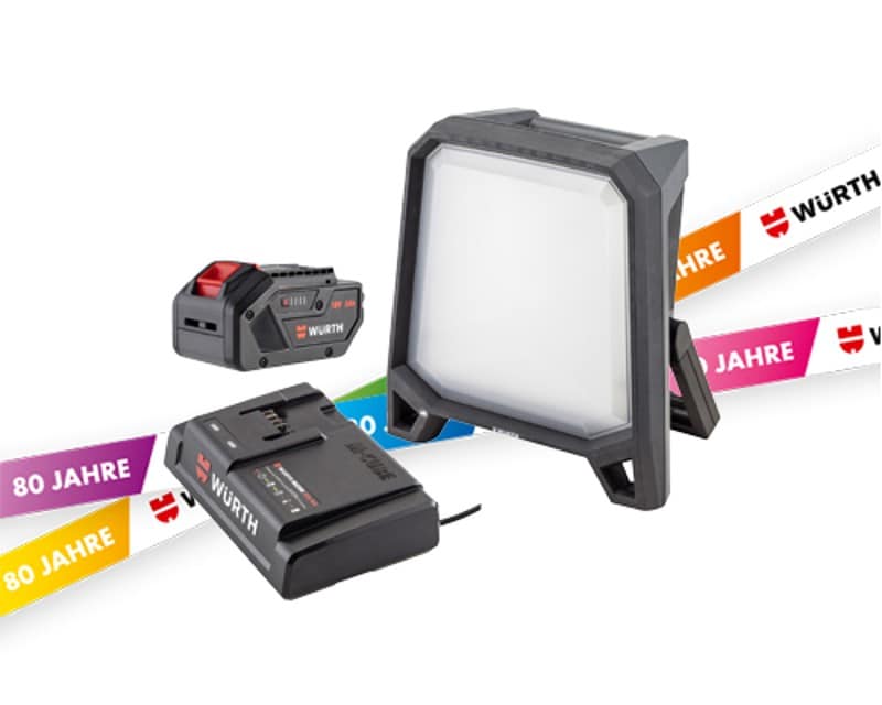 Akku-LED-Arbeitsleuchte POWERQUAD M M-CUBE mit Wechselakku